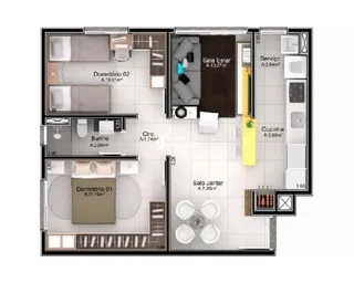 Apartamento com 2 dormitórios, foto 14