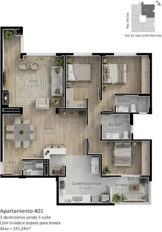 Apartamento com 3 dormitórios, foto 7