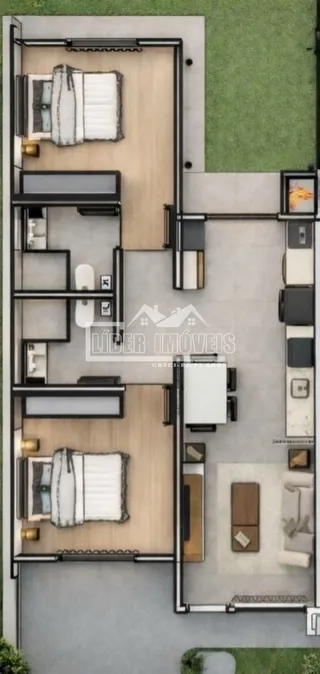 Casa geminada com 2 dormitórios, foto 4