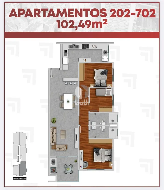 Apartamento com 3 dormitórios, foto 3