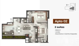 Apartamento com 2 dormitórios, foto 2