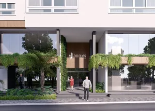 Fachada moderna de um imóvel residencial em Lajeado, Brasil.