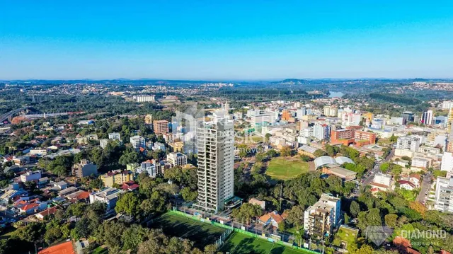 Vista aérea de uma área urbana em Lajeado, Brasil.