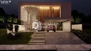 Fachada moderna de uma residência em Lajeado, Brasil.