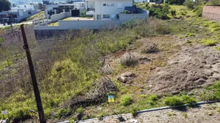 Vista externa de uma propriedade com vegetação densa e cerca no fundo.
