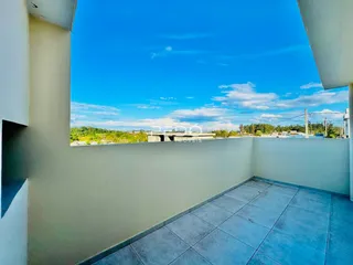 Vista panorâmica da paisagem a partir da varanda.