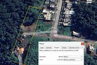 Vista aérea do perímetro de um terreno em Lajeado, Brasil.