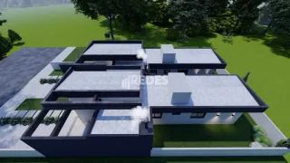 Fachada moderna de uma casa em Lajeado, Brasil.