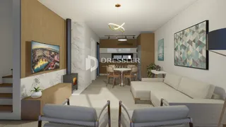 Sala de estar com sofá e decoração moderna em um imóvel no Brasil.
