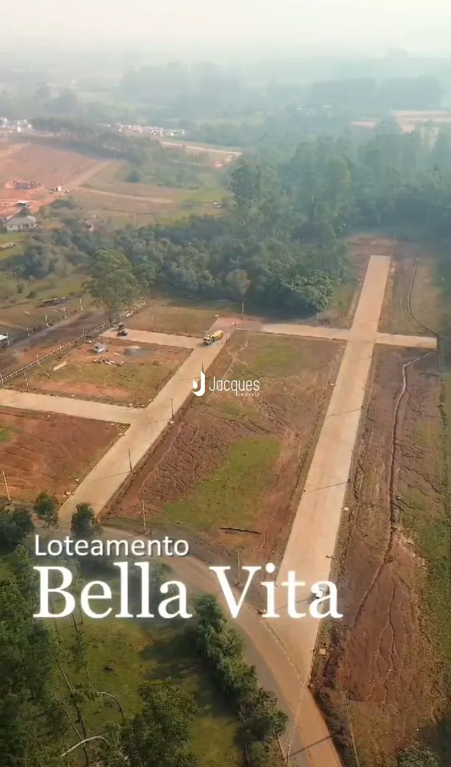 Vista aérea de um loteamento na região de Lajeado.