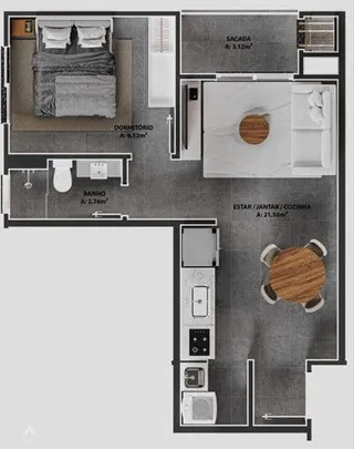 Apartamento com 1 dormitório, foto 10