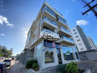 Fachada moderna de um prédio residencial em Lajeado, Brasil.