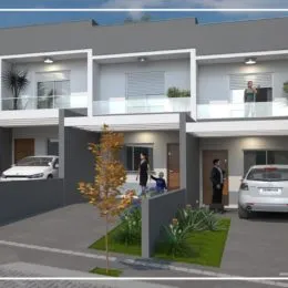Fachada moderna de um edifício residencial em Lajeado, Brasil.