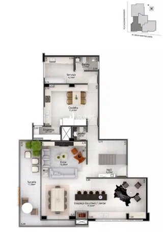 Apartamento com 3 dormitórios, foto 10
