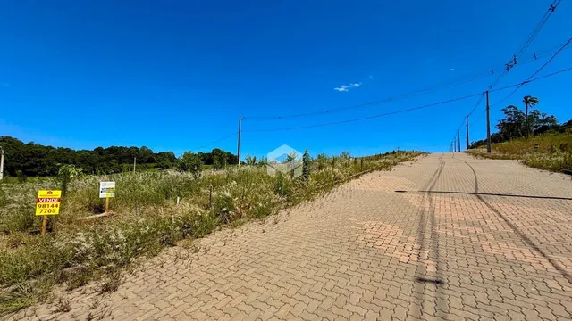 Vista da estrada e vegetação ao lado de uma propriedade em Lajeado, Brasil.