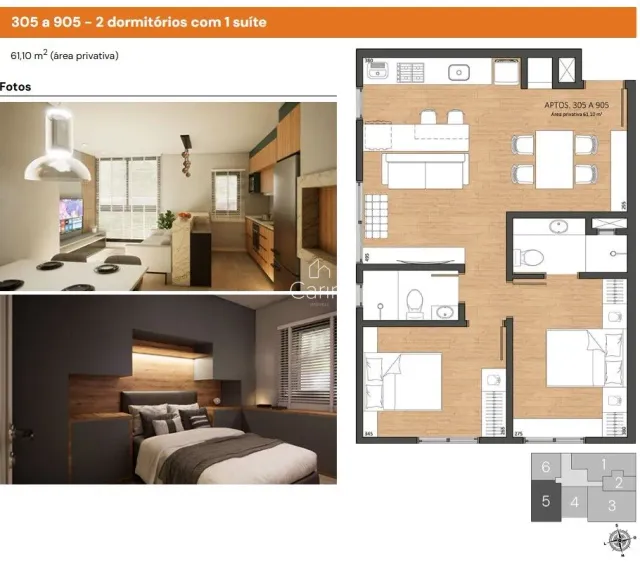 Apartamento com 2 dormitórios, foto 3
