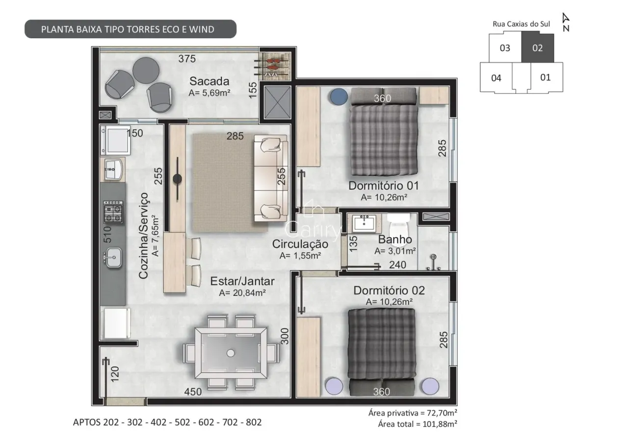 Apartamento com 2 dormitórios, foto 1