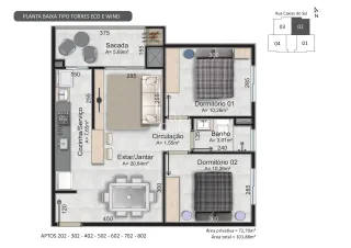 Apartamento com 2 dormitórios, foto 1