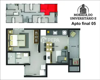 Apartamento com 1 dormitório, foto 4