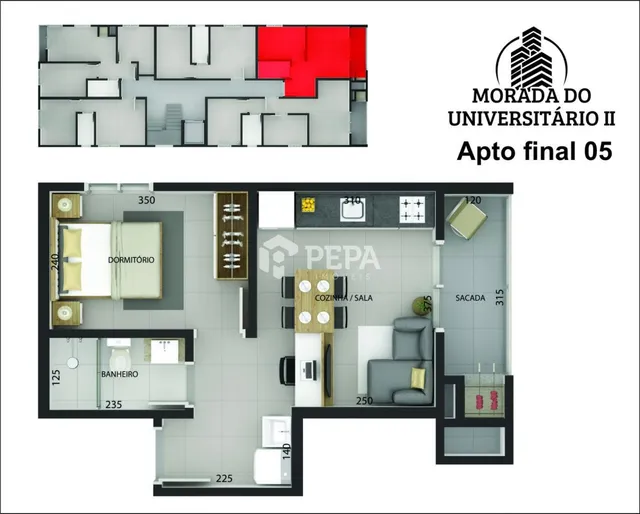 Apartamento com 1 dormitório, foto 4