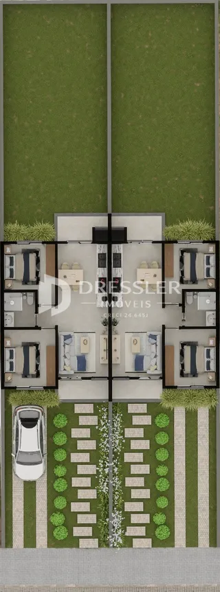 Planta baixa de um imóvel residencial em Lajeado, Brasil.