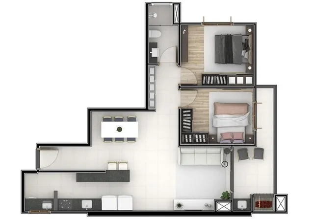 Apartamento com 3 dormitórios, foto 4