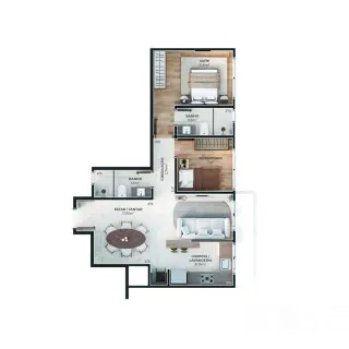 Apartamento com 2 dormitórios, foto 2