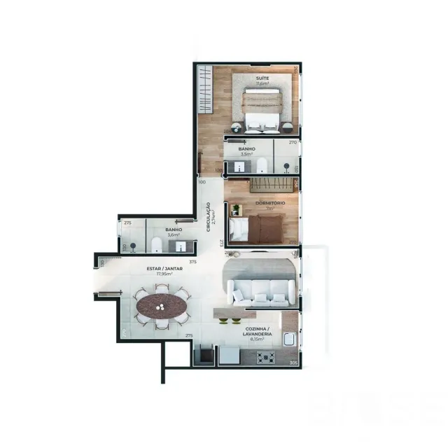 Apartamento com 2 dormitórios, foto 2