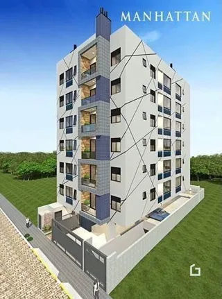 Fachada de um edifício residencial moderno em Lajeado.