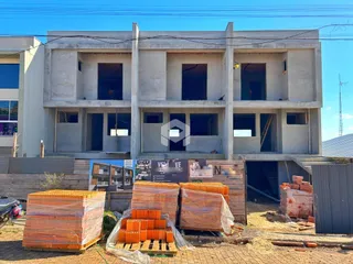 Fachada de um imóvel em construção em Lajeado, Brasil.