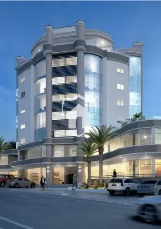 Fachada moderna de um edifício residencial em Lajeado, Brasil.