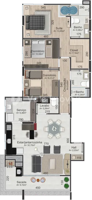 Apartamento com 3 dormitórios, foto 22