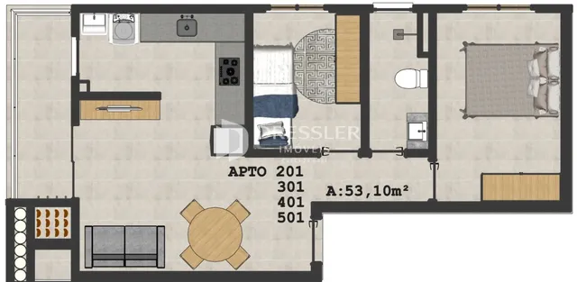 Apartamento com 2 dormitórios, foto 5