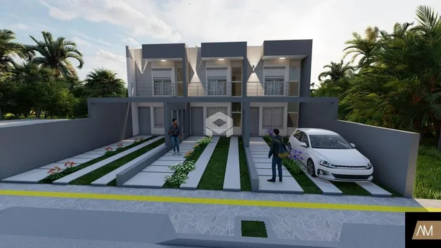 Fachada moderna de um imóvel residencial em Lajeado, Brasil.