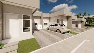 Fachada de uma residência moderna em Lajeado, Brasil.