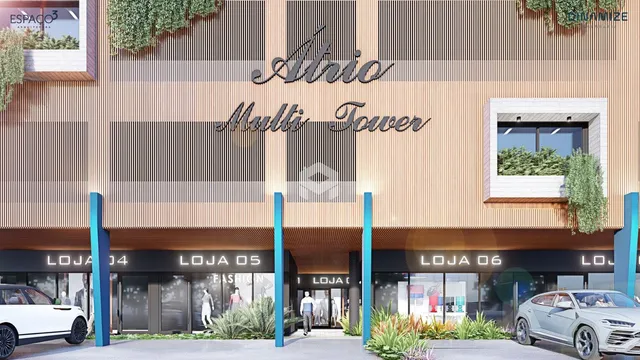 Fachada moderna do prédio Atrio Multi Tower em Lajeado.