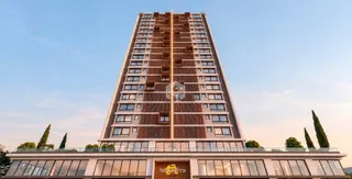 Fachada de um edifício residencial alto em Lajeado, Brasil.