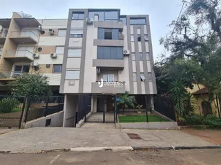 A fachada de um prédio residencial em Lajeado, Brasil.