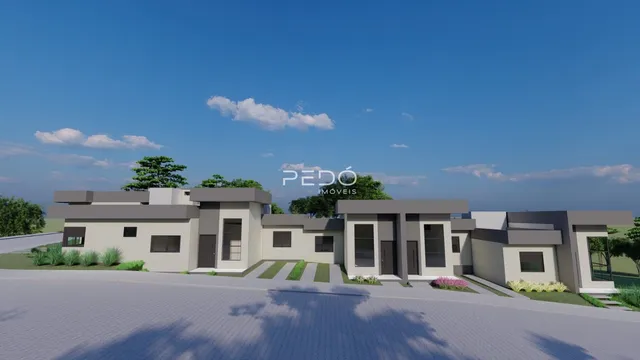 Fachada moderna de uma casa em Lajeado, Brasil.