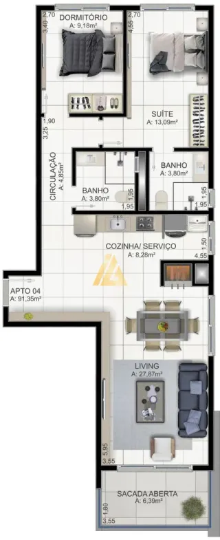 Apartamento com 2 dormitórios, foto 10