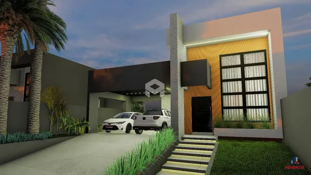 Fachada moderna de uma residência em Lajeado, Brasil.
