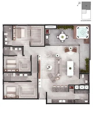 Apartamento com 3 dormitórios, foto 10