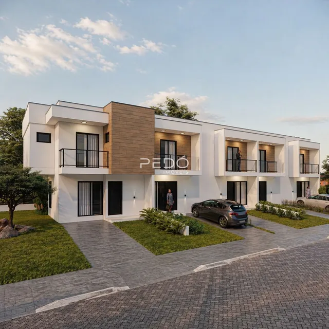 Fachada moderna de uma residência em Lajeado, Brasil.