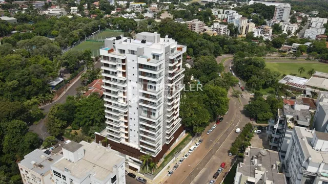 Vista aérea de uma área residencial em Lajeado, Brasil.
