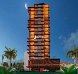 A fachada de um edifício residencial em Lajeado, Brasil.