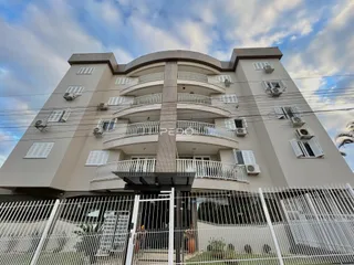Foto da fachada de um edifício residencial em Lajeado.