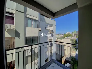 Vista da varanda de um prédio residencial em Lajeado.