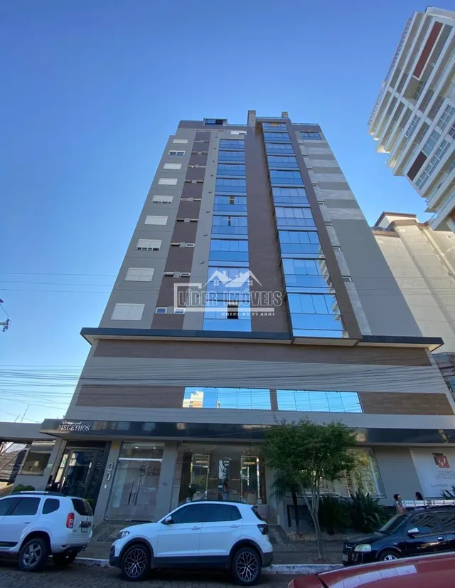 A fachada de um prédio residencial em Lajeado, Brasil.