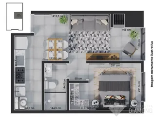 Apartamento com 1 dormitório, foto 3