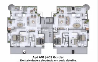 Planta baixa do apartamento.
